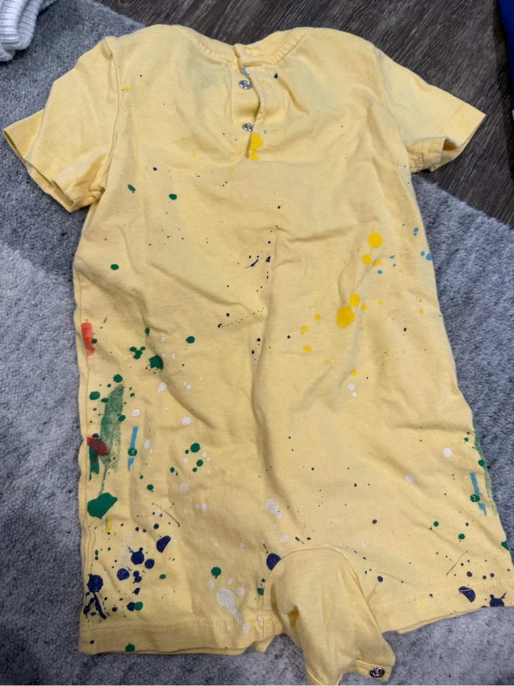 Polo by Ralph Lauren Kids Yellow Bear Graphic Romper